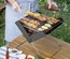 InnovaGoods Foldecue Mini Folding Portable Charcoal Barbecue - Compact Tabletop BBQ Grill 31x28x30cm