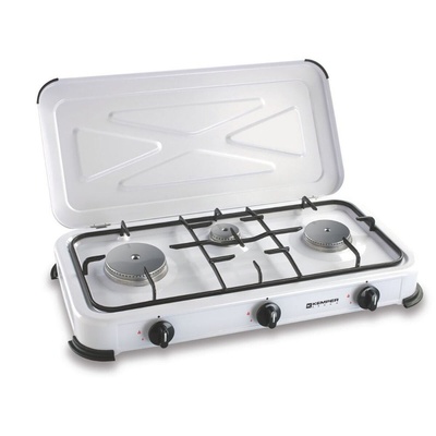 Kemper Xtra Smart Portable Gas Stove 1100W - Stainless Steel Camping Cooker
