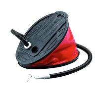 Bellows 5L Foot Pump Black/Red - High-Volume Manual Air Pump with Bellows Action