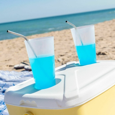 InnovaGoods 15L Portable Hard Cooler Box - Retro Style with Multifunctional Lid
