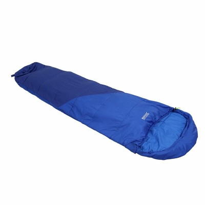 Regatta Hilo V2 200 Mummy Sleeping Bag RCE373 - 2 Season Blue Camping Sleeper 220x80cm