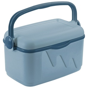 Curver Passive Cooler Box 261193 - 10L Blue Insulated Ice Box with Handle for Camping & Picnics