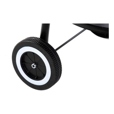 DKD Home Decor Portable Charcoal Barbecue with Wheels - Compact BBQ Grill 59x49.5x82cm - Black Steel Mobile Garden Grill
