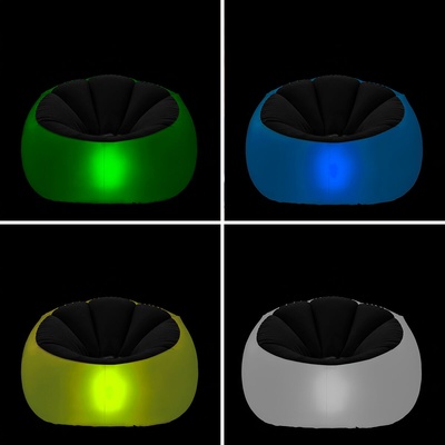 InnovaGoods Chight LED Inflatable Armchair - RGB Remote Control Chair with 16 Color Modes | Waterproof IP67