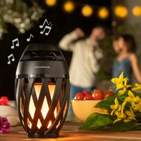 Spekkle InnovaGoods 3-in-1 Wireless Flame Effect Speaker - Bluetooth 5.0 with 24 LED Tiki Torch Design - Perfect for Outdoor Parties & Home Ambiance