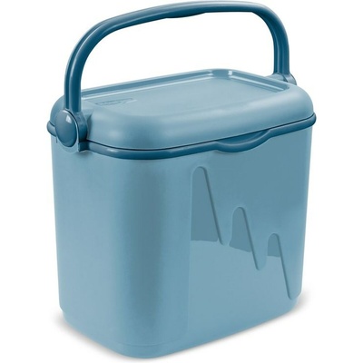 Curver Tourist Passive Cooler Box 262270 - 32L Blue Large Insulated Ice Box with Handle for Extended Camping & Group Adventures