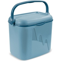 Curver Passive Cooler Box 262277 - 20L Blue Insulated Ice Box with Handle for Family Camping & Outdoor Events